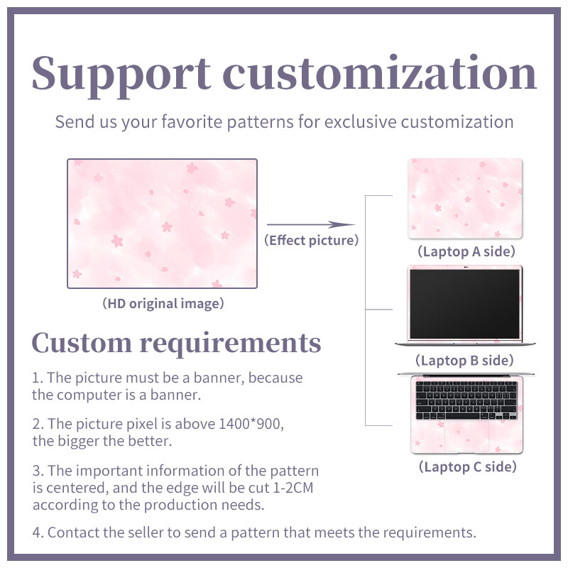 Laptop borító matrica Notebook Skin vinil Laptop Skin 11"14"15.6"17" Laptop tartozékok matrica Macbook/Lenovo HP/Asus/Acer/Dell számára