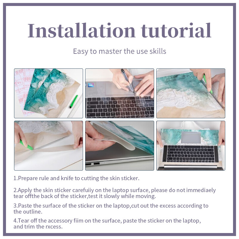 Laptop borító matrica Notebook Skin vinil Laptop Skin 11"14"15.6"17" Laptop tartozékok matrica Macbook/Lenovo HP/Asus/Acer/Dell számára