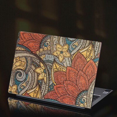 Vāks mirdzoša āda 16 collu klēpjdatoru uzlīmju apvalki DIY ūdensizturīgs piezīmjdatora dekors Macbook /HP / Dell / Lenovo / Acer