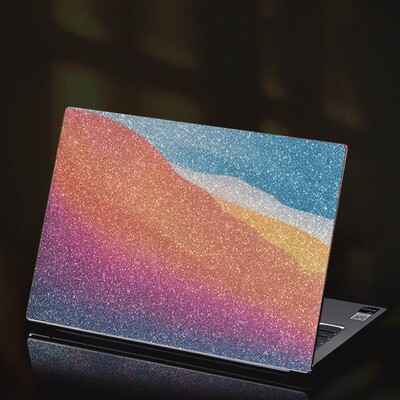 Vāks mirdzoša āda 16 collu klēpjdatoru uzlīmju apvalki DIY ūdensizturīgs piezīmjdatora dekors Macbook /HP / Dell / Lenovo / Acer