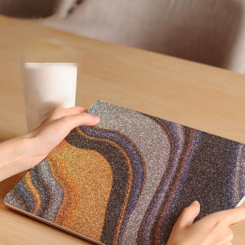 Vāks mirdzoša āda 16 collu klēpjdatoru uzlīmju apvalki DIY ūdensizturīgs piezīmjdatora dekors Macbook /HP / Dell / Lenovo / Acer