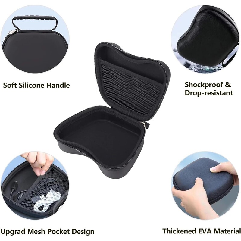 Калъф за контролер за пътуване Съвместим с Switch Pro контролер PS5 контролер Xbox контролер Компактен твърд калъф за носене