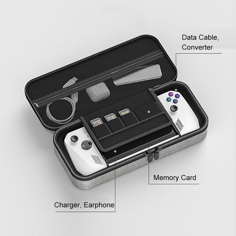 jaoks Asus ROG Ally hoiukott EVA kandekott kõva pihukonsooli kate Kaasaskantav ekraanikaitse Mängutarvikute korraldaja