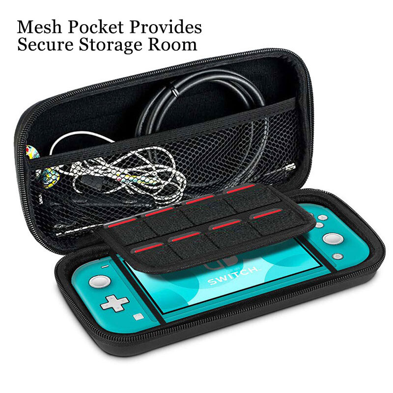 Torba za pohranu crne boje za Nintendo Switch Lite igraću konzolu Putna torbica za nošenje Zaštitna torbica NS Lite Poklopac za dodatke