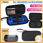 EVA tvrda torbica za nošenje s remenom za ruku za ANBERNIC RG40XX H/RG405M konzolu Otporna na udarce Putna zaštitna torbica HD kaljena folija