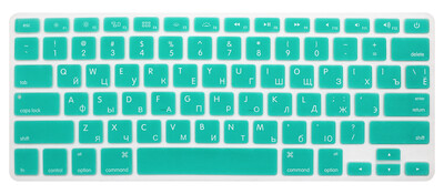 HRH Slim JAV rusiškos klaviatūros plėvelės apsauga, skirta Macbook Air Pro Retina 13" 15" 17" nešiojamojo kompiuterio odos dangtelis, skirtas Mac knygai 13 15 gelio dėklas