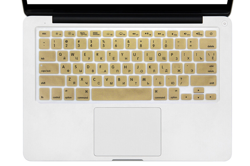 HRH Slim JAV rusiškos klaviatūros plėvelės apsauga, skirta Macbook Air Pro Retina 13" 15" 17" nešiojamojo kompiuterio odos dangtelis, skirtas Mac knygai 13 15 gelio dėklas