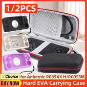 Zaštitna putna torba protiv pada, tvrda torbica za nošenje, prijenosna torba za pohranu protiv ogrebotina s mrežastom vrećicom za Anbernic RG35XX H/RG353M