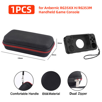 Zaštitna putna torba protiv pada, tvrda torbica za nošenje, prijenosna torba za pohranu protiv ogrebotina s mrežastom vrećicom za Anbernic RG35XX H/RG353M