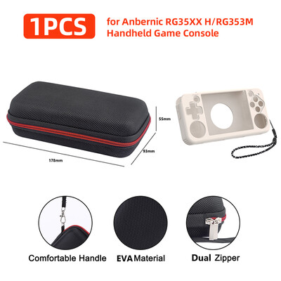 Zaštitna putna torba protiv pada, tvrda torbica za nošenje, prijenosna torba za pohranu protiv ogrebotina s mrežastom vrećicom za Anbernic RG35XX H/RG353M