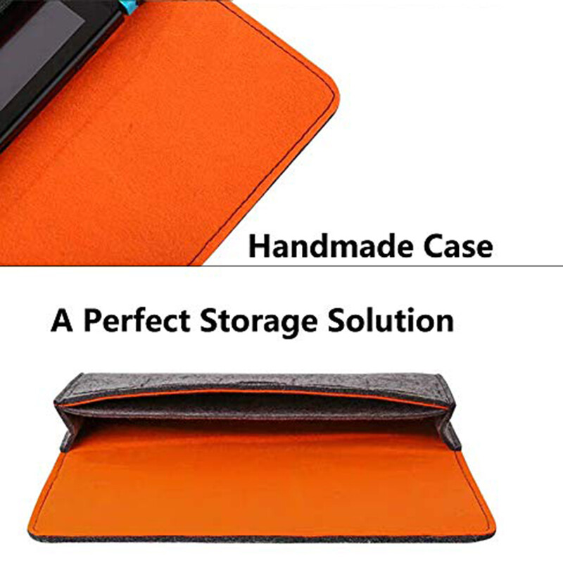 Ултратънък филцов калъф за носене, съвместим с аксесоари за игри Nintendo Switch Lite, чанта за съхранение, преносим ръчен калъф