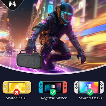 Θήκη μεταφοράς Switch Συμβατή με Nintendo Switch/OLED, με 20 δοχεία παιχνιδιών Προστατευτική θήκη μεταφοράς σκληρού κελύφους