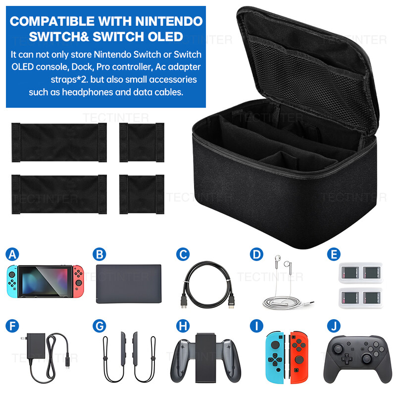 Za Nintendo Switch OLED torbica Putna torba za nošenje Za Nintendo Switch/Switch Pro/Igraću konzolu/Gamepad/Dodaci za kartice za igre