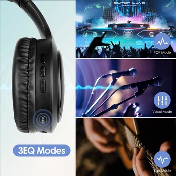 Siindoo JH919 Ασύρματα ακουστικά Bluetooth Πτυσσόμενα στερεοφωνικά ακουστικά Μικρόφωνο με μείωση θορύβου σούπερ μπάσων για τηλεόραση φορητού υπολογιστή