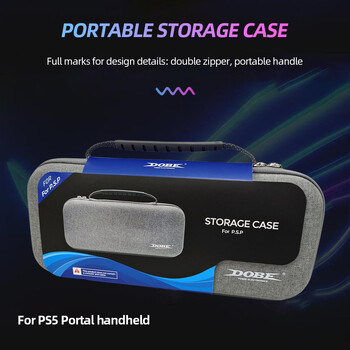 Θήκη μεταφοράς EVA για Sony PS5 PlayStation Portal Remote Player Storage Bag with Mesh Pocket Pocket Game Console Protective Case