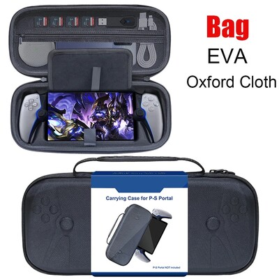 EVA putna torbica za Sony PS5 PlayStation Portal Remote Player Torba za pohranu s mrežastim džepom Zaštitna torbica za igraću konzolu