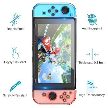 Switch Portable Case για Nintendo Switch Case με προστατευτικό οθόνης, κιτ αξεσουάρ Nintendo Switch 9 σε 1 και 6 λαβές αντίχειρα