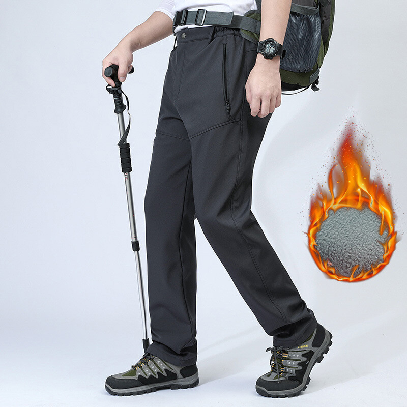 Jakna hlače soft shell za muškarce i žene planinarenje i skijanje na otvorenom plus zadebljani baršun vodootporne jesenske i zimske nove tople ležerne hlače