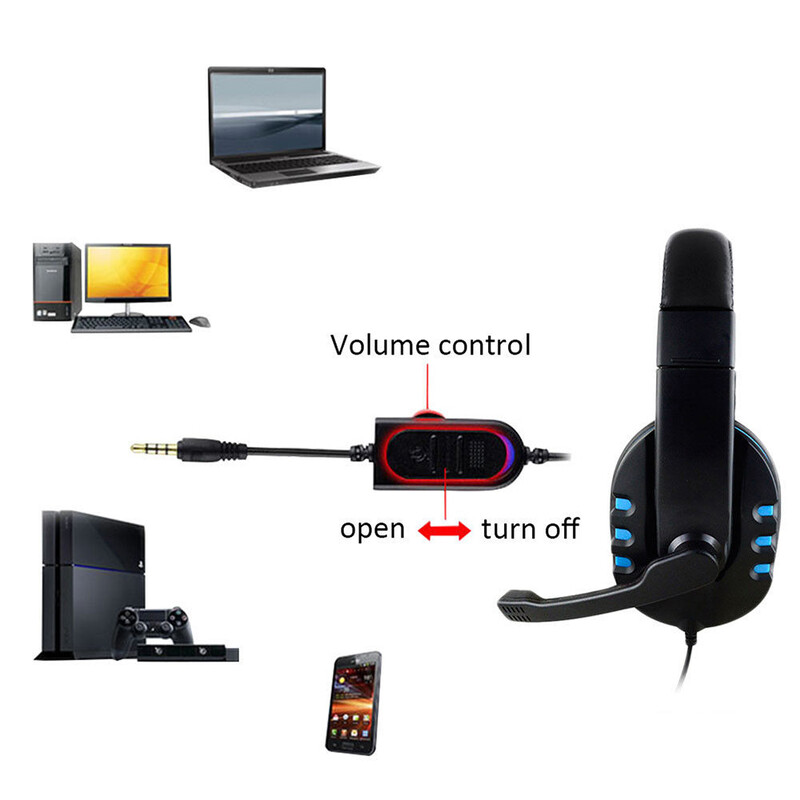 Slušalice 3,5 mm Žičane slušalice za igranje Slušalice Glazba za PS4 Play Station 4 Igra PC Chat računalo s mikrofonom