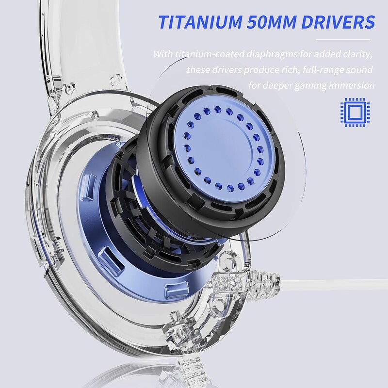 BINNUNE Gaming slušalice s mikrofonom za PS4 PS5 Xbox Series X