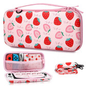 Prijenosna EVA ružičasta torba za pohranu za NS Switch Oled Controller Bag Dodaci za igre za Nintendo Switch / Oled konzolu torbica