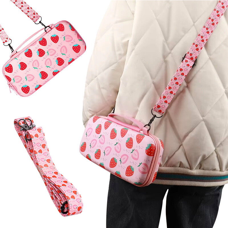 Prijenosna EVA ružičasta torba za pohranu za NS Switch Oled Controller Bag Dodaci za igre za Nintendo Switch / Oled konzolu torbica