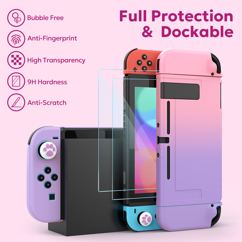 16 u 1 set dodataka za Switch za model Switch 2017 s vrećicom za pohranu prekidača, zaštitnom futrolom, zaštitnikom zaslona, slatke kapice za palac