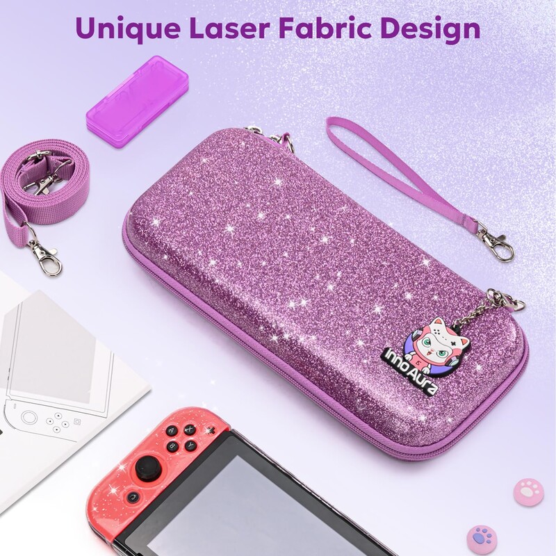 За NS Switch Модел Аксесоари за игри с калъф за носене Водоустойчив калъф Hard Shell Switch Защитен калъф Капачки за палци