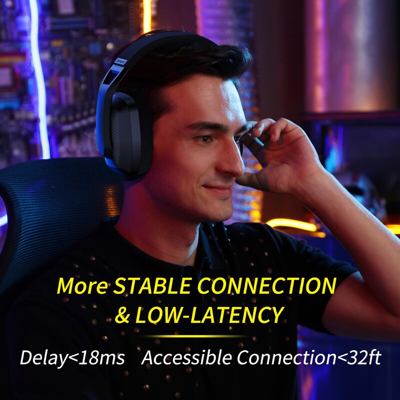 BINNUNE BW06 2,4 GHz bežične slušalice za igranje s mikrofonom za PS5 PS4 PC Mac Playstation Bluetooth slušalice za igranje s mikrofonom