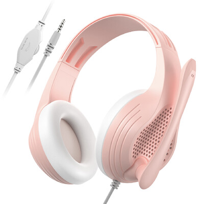 Слушалки със слушалки със стерео звук за видеоигри за музика. Момичета. Шумоподтискащ микрофон 3,5 мм жак за PS4 PS лаптоп XBOX