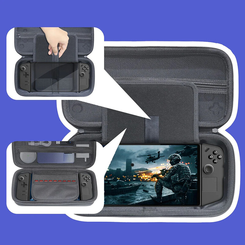 Tvrda prijenosna torba otporna na udarce Prijenosna torba za pohranu Torba za nošenje protiv pada s mrežastim džepom za Legion Go igraću konzolu