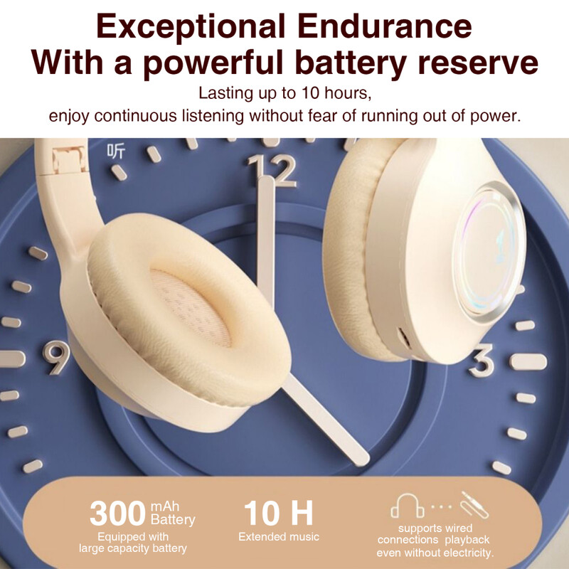 M3 bežične slušalice s poništavanjem buke, sklopive stereo slušalice LED preko uha za mobitel, prijenosno računalo