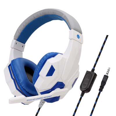 Naujos žaidimų ausinės su LED šviesa Deep Bass stereo laidinis žaidimų ausinių mikrofonas, skirtas PS4 Xbox PC nešiojamajam telefonui vienas jungiklis