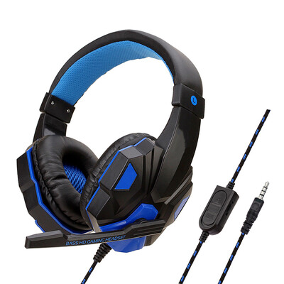 Naujos žaidimų ausinės su LED šviesa Deep Bass stereo laidinis žaidimų ausinių mikrofonas, skirtas PS4 Xbox PC nešiojamajam telefonui vienas jungiklis