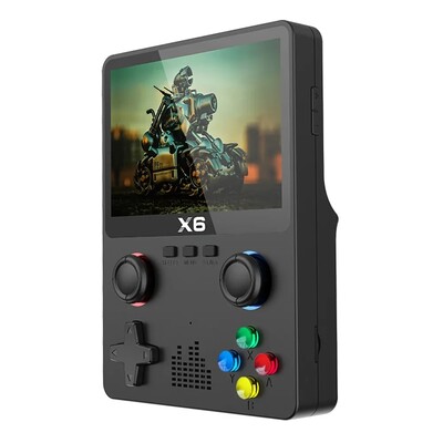 2023 Νέο X6 3,5 ιντσών IPS Screen Handheld Game Player Dual Joystick 11 Simulators GBA Video Game Console for Kids Gifts