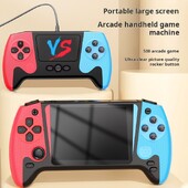 Q21 Arcade Handheld 500 класически носталгични игри 3,5 размер голям екран 1200 mah дълъг живот ТВ прожекционен екран спомени от детството