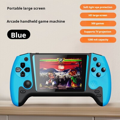 Q21 Arcade Handheld 500 класически носталгични игри 3,5 размер голям екран 1200 mah дълъг живот ТВ прожекционен екран спомени от детството