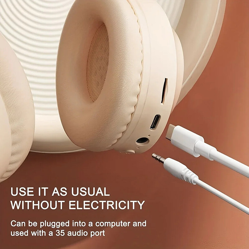 Uždedamos stereo ausinės M3 belaidės ausinės ilgesnis grojimo laikas TF kortelių grotuvas sulankstomos ausinės, skirtos išmaniesiems telefonams nešiojamam kompiuteriui