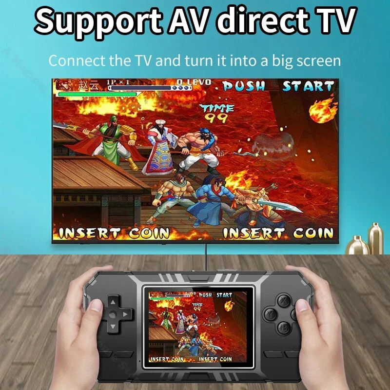 Retro ručni uređaj za reprodukciju igara 3.0 inčni HD LCD zaslon u boji 8-bitna mini prijenosna video konzola Ugrađeni AV izlaz 520 igrica Poklon za djecu