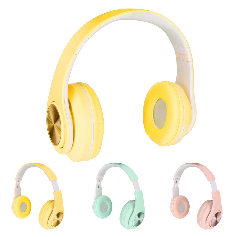  Ausinių ausinės su triukšmo mažinimu, sulankstomos per ausį, belaidės ausinės su spalvinga šviesa, skirta nešiojamam telefonui