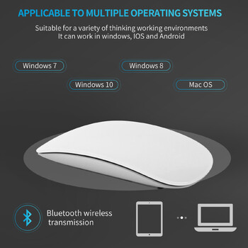 Bluetooth 4.0 ασύρματο ποντίκι Επαναφορτιζόμενο αθόρυβο πολλαπλό τόξο ποντίκι αφής Εξαιρετικά λεπτό μαγικό ποντίκι για φορητό υπολογιστή Ipad Mac PC Macbook