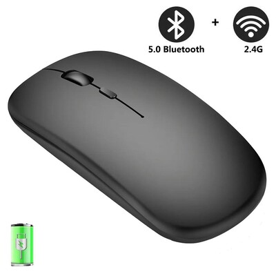 Nauja Bluetooth belaidė pelė USB optinė įkraunama pelė kompiuteriui nešiojamam kompiuteriui Macbook žaidimų pelė Gamer 2.4GHz 1600DPI