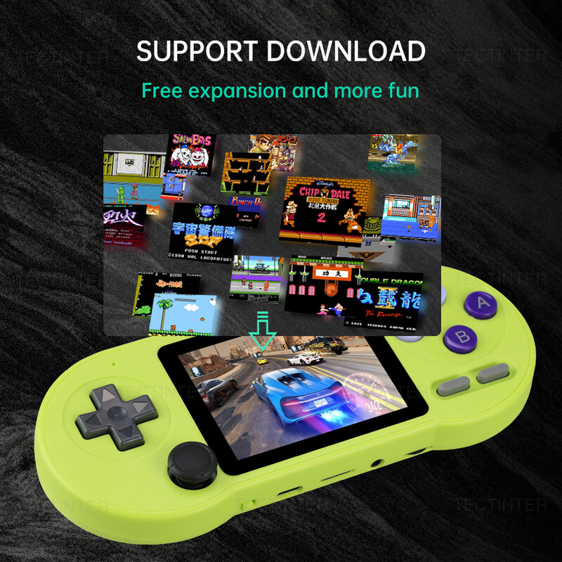 3 inčni IPS zaslon SF2000 ručni igrač za igre Mini prijenosna konzola za video igre Ugrađeno 8000+ retro igara za GBA/MD Sega Dendy