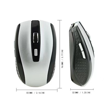 2.4G USB Red Optical Wireless Mouse 6D για ποντίκια παιχνιδιών φορητών υπολογιστών Εργονομικά σχεδιασμένο ασύρματο ποντίκι