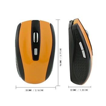 2.4G USB Red Optical Wireless Mouse 6D για ποντίκια παιχνιδιών φορητών υπολογιστών Εργονομικά σχεδιασμένο ασύρματο ποντίκι