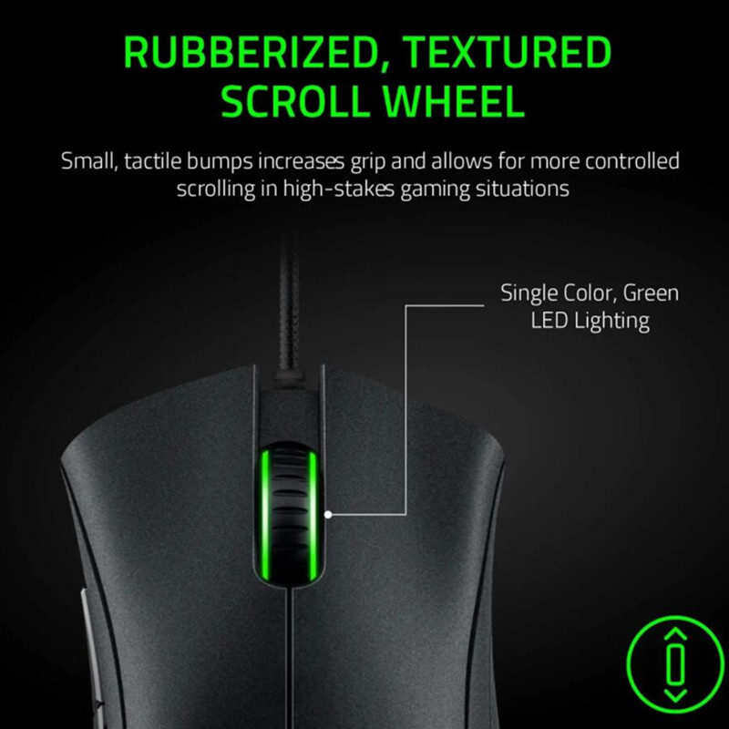 Razer DeathAdder Essential Wired Gaming Mouse / Wired Mice 6400DPI 5 независими бутона за геймъри на лаптопи