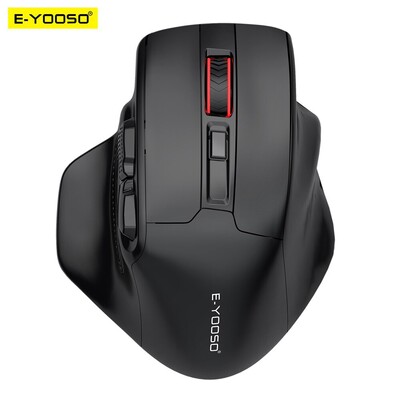 E-YOOSO X-31 USB 2.4G belaidė žaidimų didelė pelė, skirta didelėms rankoms PAW3212 4800 DPI 5 mygtukai, skirti žaidėjų pelėms, kompiuteriui nešiojamam kompiuteriui