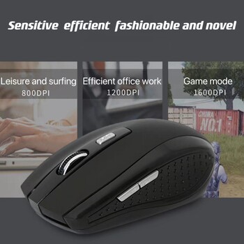 2.4G USB Red Optical Wireless Mouse 6D για ποντίκια παιχνιδιών φορητών υπολογιστών Εργονομικά σχεδιασμένο ασύρματο ποντίκι