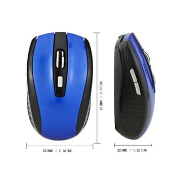 2.4G USB Red Optical Wireless Mouse 6D για ποντίκια παιχνιδιών φορητών υπολογιστών Εργονομικά σχεδιασμένο ασύρματο ποντίκι