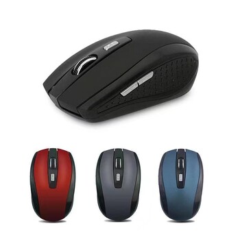 2.4G USB Red Optical Wireless Mouse 6D για ποντίκια παιχνιδιών φορητών υπολογιστών Εργονομικά σχεδιασμένο ασύρματο ποντίκι